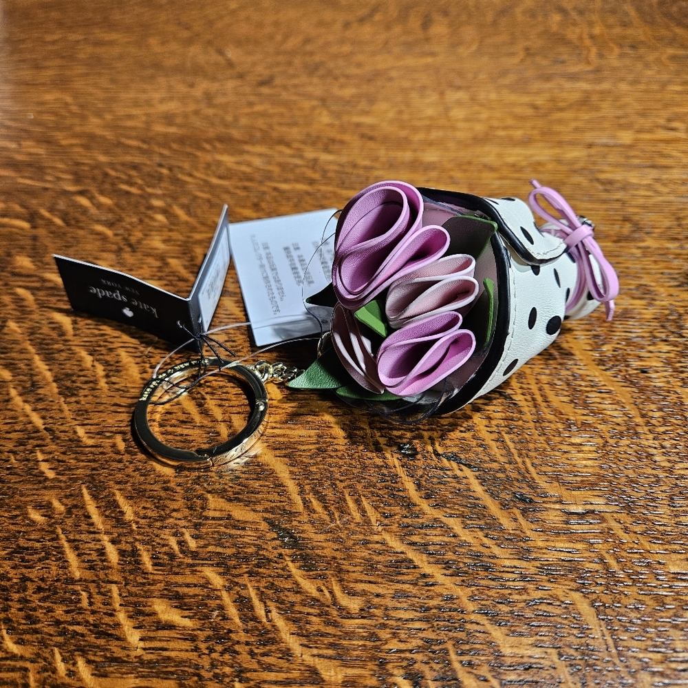 Kate Spade Flora Flower Bouquet Bag Charm NWT - Picture 3 of 6